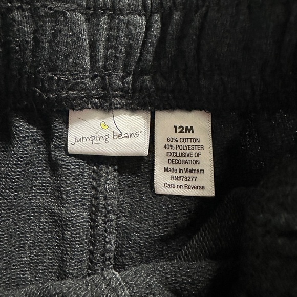 Jumping Beans Black Joggers with Orange Stripe - Picture 2 of 3